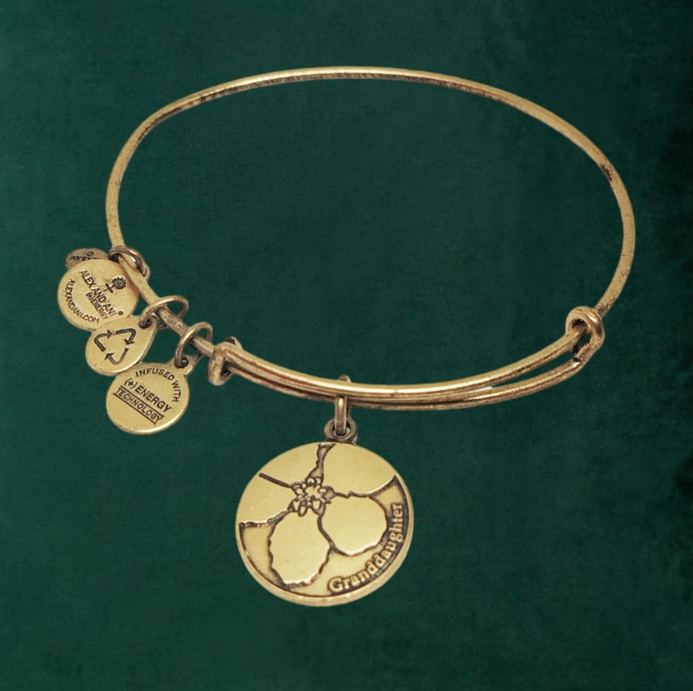 Granddaughter Charm Rafaelian Gold Finish Bangle